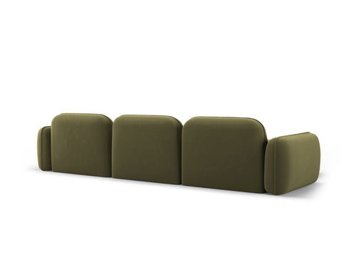 Cosmopolitan Design Modulaire hoekbank links Sydney 4-zits, flueel, lichtgroen - 165x320x70cm