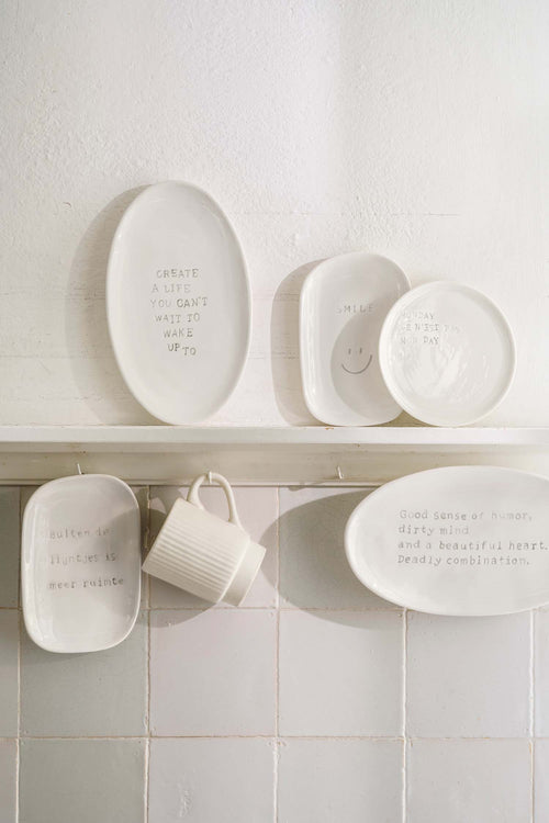 vtwonen Mokken - Keramiek - Gebroken wit - 300ml - Set van 4