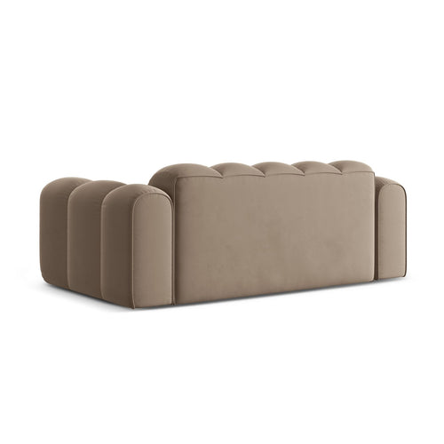 Cosmopolitan Design - Bank Treno 3-zits, flueel cappuccino - 94x210x70cm