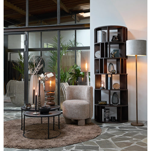 Light & Living vloerlamp Washington - bruin - Ø25cm