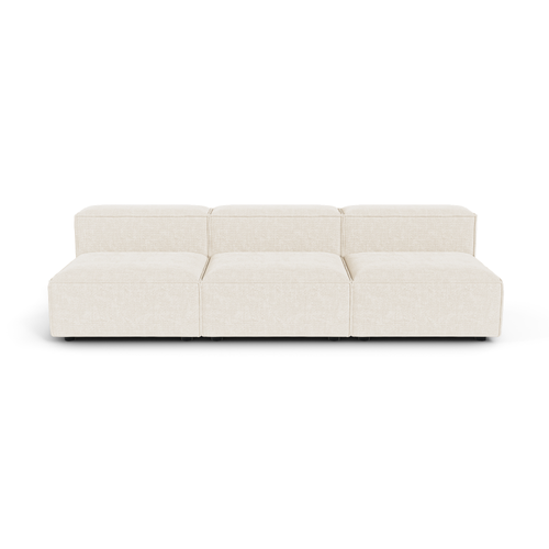 Sia Home - Modulaire bank CUBI - Chenille fluweel - Crème - 270cm