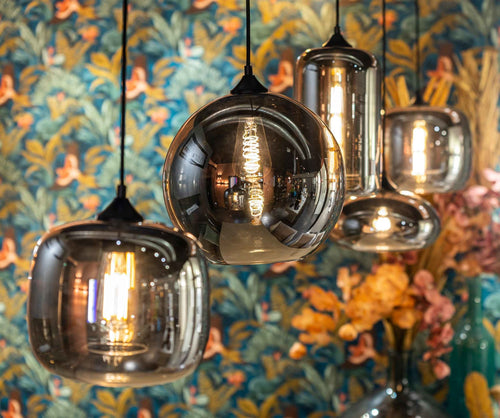 Artdelight hanglamp Paradise - 1 lichts - 28  x 172   cm - zwart - vtwonen shop