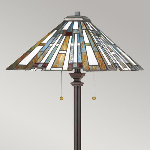 Elstead Quoizel Maybeck Tiffany Vloerlamp Valiant Brons