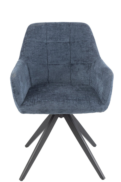 J-Line stoel Louna - ijzer/acryl - blauw