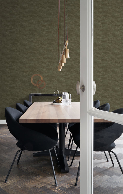 Origin Wallcoverings behang natuursteen met craquelé effect olijfgroen - 53 cm x 10,05 m - 347560 - vtwonen shop