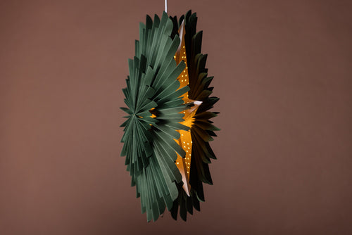 Rebellenclub Hanglamp Osaga - groen - Ø 60 cm