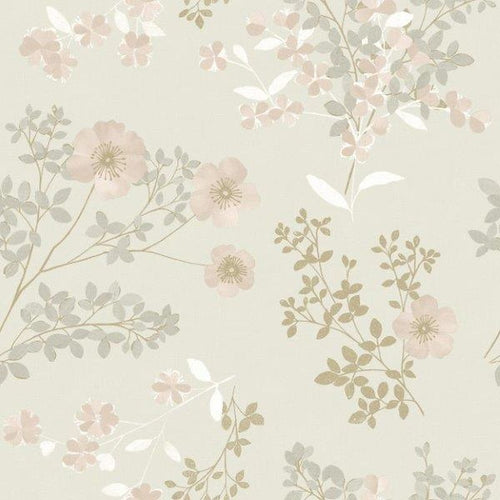 Borastapeter behang bloemen beige - 53 cm x 10.05 m - 660436 - vtwonen shop