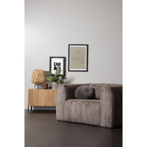 WOOOD fauteuil Bean - Grove Ribstof - Terrazzo - 74x146x98 - vtwonen shop