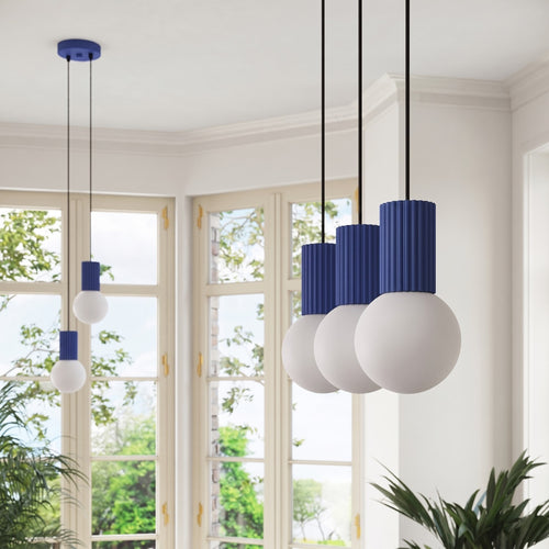 Sollux Lighting Hanglamp HALO 2L ultramarijn - 33,5x6x120cm