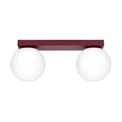 Sollux Lighting Plafondlamp YOLI 2 bordeaux - 34,5x12x14,5cm