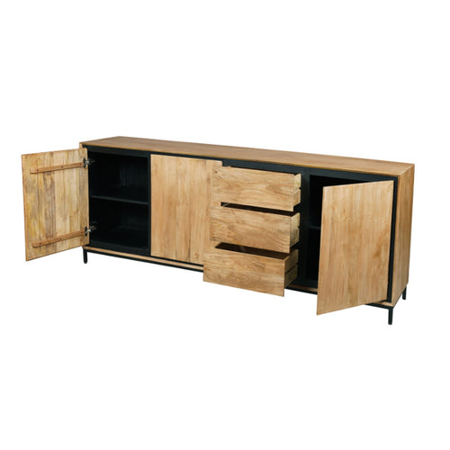 StarFurn Dressoir RichWood - Naturel Hout - 210x45x85cm - vtwonen shop