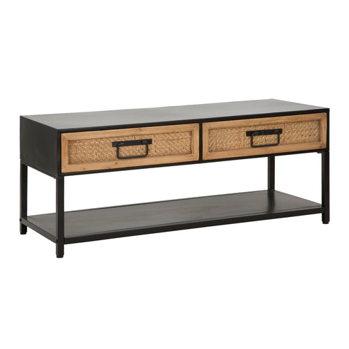 Mauro Ferretti tv-meubel - 95x38x38 cm - bruin/zwart