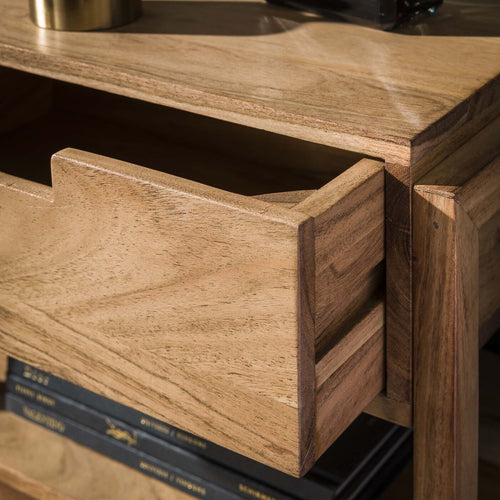 Giga Meubel Nachtkastje Zwevend Frame - Naturel Hout - 39x25x27cm - vtwonen shop