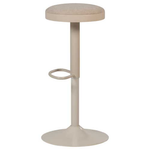 WOOOD barstoel in hoogte verstelbaar Mevo - Chenille - Zand - 82x42x42