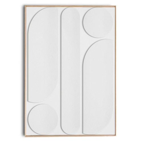 Reinders White Balance schilderij 3d art -  wit - slaapkamer - 100x70cm