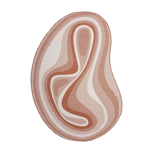 Interieur05 Organisch gevormd buitenkleed Loop Stone Roest - 240 x 340 cm - vtwonen shop