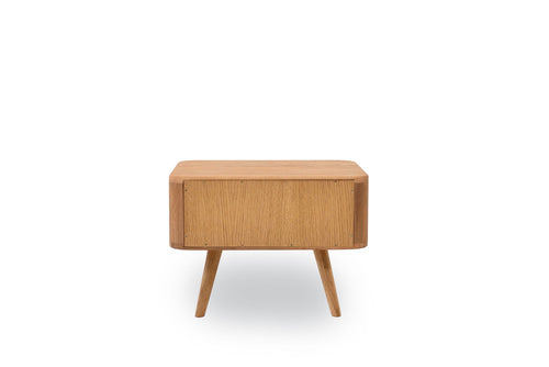 Gazzda Ena Nightstand 55 Eikenhouten Nachtkastje - Naturel / wit - vtwonen shop