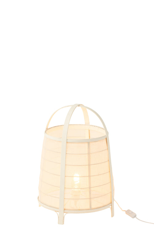J-Line lamp Rya - katoen/bamboe - wit - large