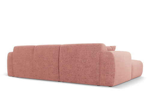 Cosmopolitan Design rechter hoekbank Nolio 4-zits, chenille, roze - 170x260x72cm