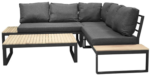 Nest outdoor Arvin 2 delige tuin loungeset donkergrijs - met zitkussens - vtwonen shop