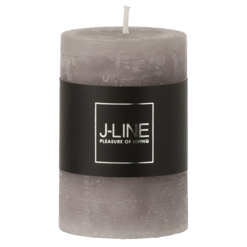 J-Line cilinderkaars - donkergrijs - 39U - medium - 6 stuks