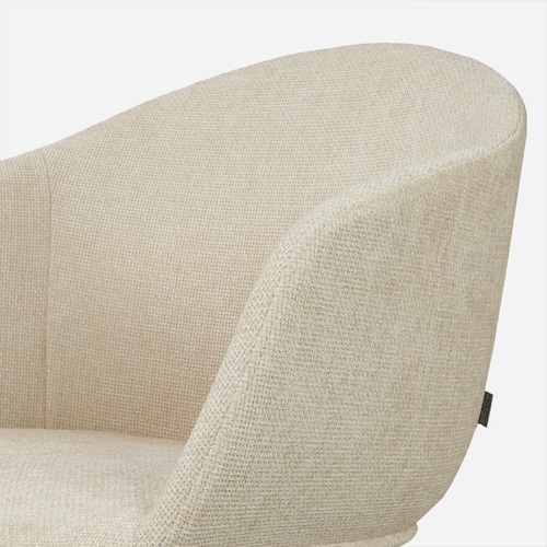 Nolon Nena-Otis Eetkamerstoel Cottonbeige - Houten Onderstel