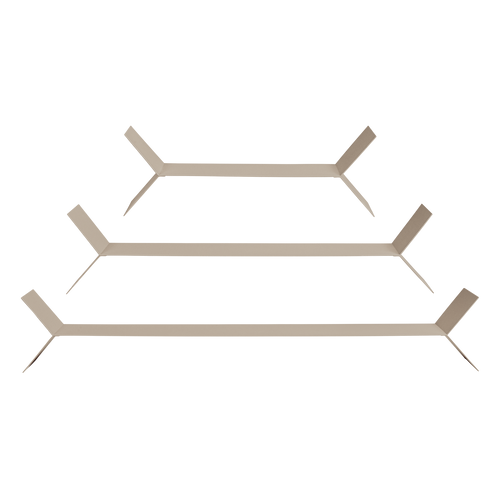 WOOOD wandplanken Lorin - Metaal - Zand - Set Van 3 - 13x80x13