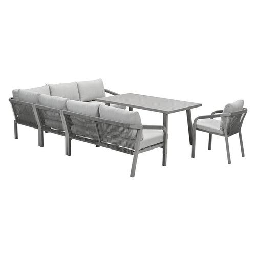 Garden Impressions lounge dining set Tarera taupe - 6-delig - incl stoel