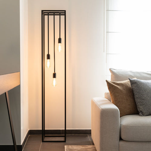 Atmooz vloerlamp Basra - zwart - Ø 29 x H 160 cm - E27