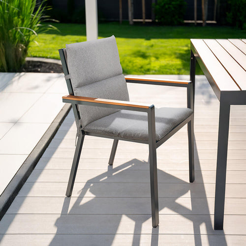 HOME DELUXE tuinstoelkussen SEDERA grijs - set van 10