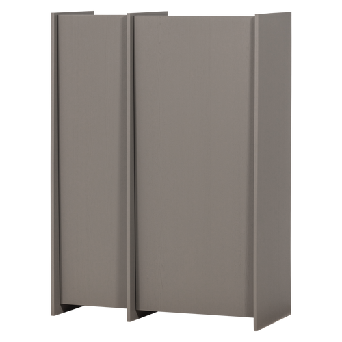 WOOOD 2-deurs kast Brock - Essen Fineer - Warmgrijs - 140x102x44