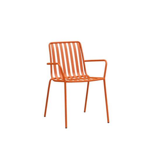 Tikamoon Oranje metalen leunstoel - Oranje - vtwonen shop