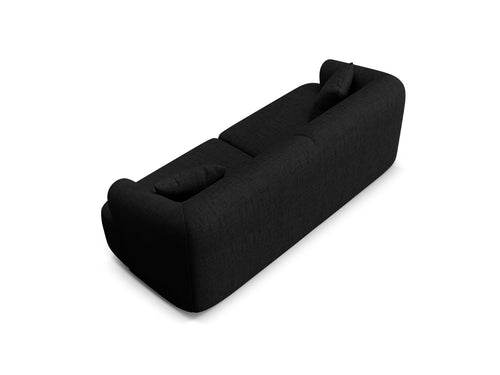 Cosmopolitan Design Modulaire bank Campi 3-zits, structurele stof zwart - 90x220x70cm