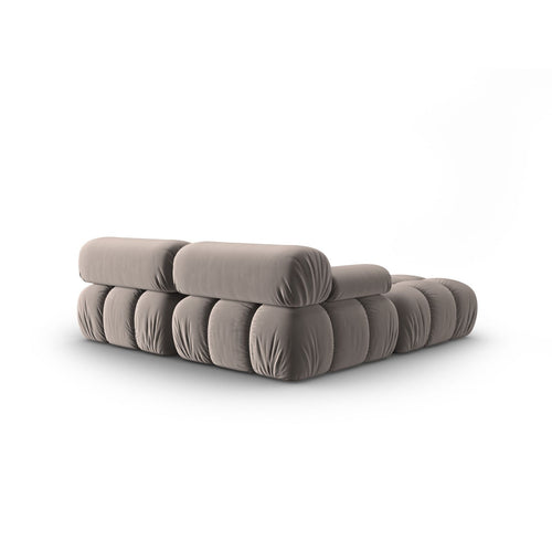 Cosmopolitan Design - Modulaire bank Cortina 3-zits, flueel cappuccino - 188x188x70cm