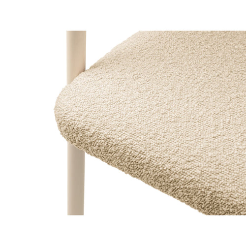 Set van 2 stoelen met gesp Lea boucle beige - 53.5x56.5x74cm
