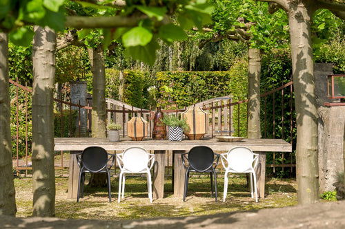 Mica Decorations Nebraska Tuinstoel - L56 x B57 x H80 cm - Polypropyleen - Wit - vtwonen shop