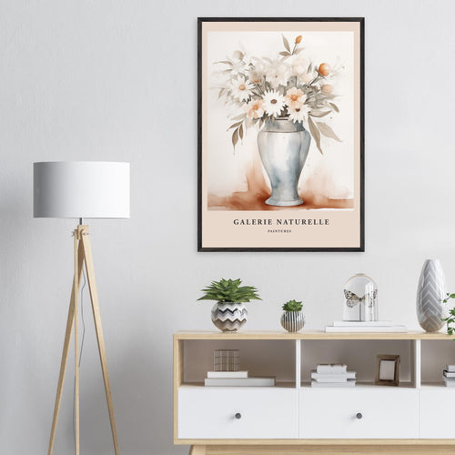 Artfulprints Poster Bloemen in vaas 3   - A4 21x29.7 cm - Meerkleurig