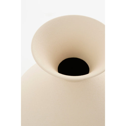 Mica Decorations Gyge Vaas - L26 x B22 x H31 cm - Metaal - Off-white