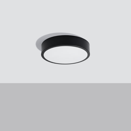 Sollux Lighting Plafondlamp ONYX 30 zwart LED 3000K - 30x30x6cm