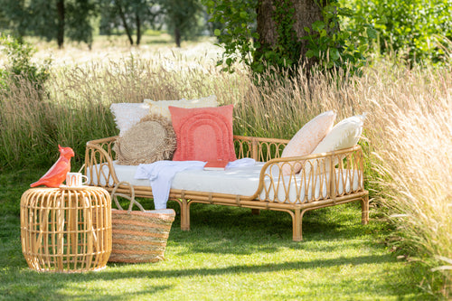 J-Line kussen Rond - jute - naturel