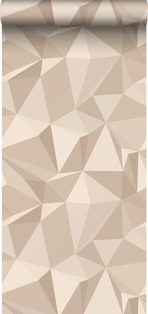 Sanders & Sanders behang grafisch 3D motief beige - 50 x 900 cm - 935272