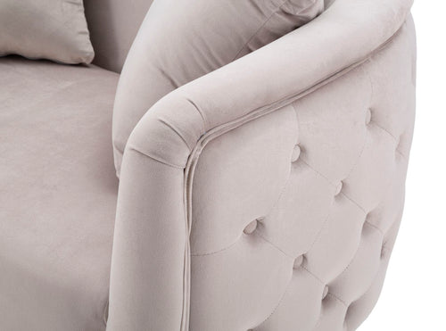 Mauro Ferretti loveseat - 127x74x71 cm - grijs/goud