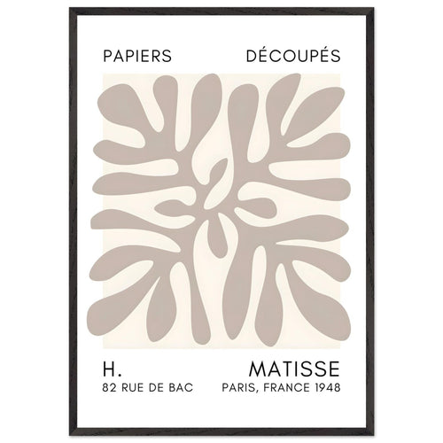 Artfulprints Poster met Lijst Matisse - Deep ocean grey   - 70x100 cm - Taupe