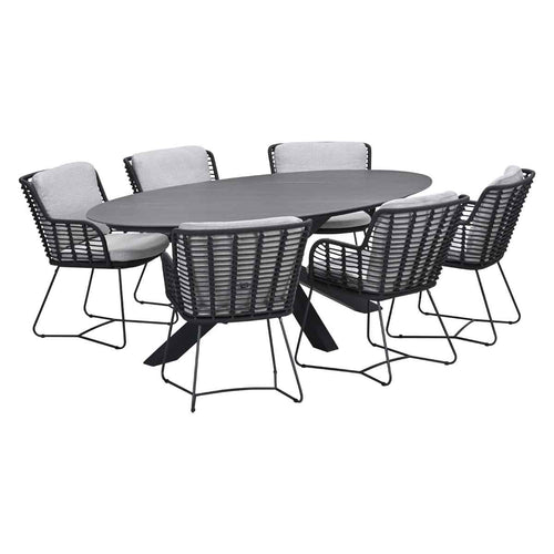 Garden Impressions tuinset Fabrice - Scot - Napoli grey - 230x115 cm - 7-delig - vtwonen shop