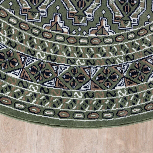 Rond Vintage Vloerkleed Rond Marad Groen Interieur05 - 160 x 160 cm - vtwonen shop