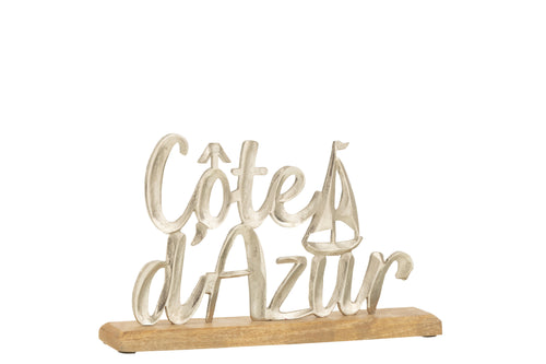 J-Line decoratie Cote D'azur Op Voet  - aluminium - zilver - vtwonen shop