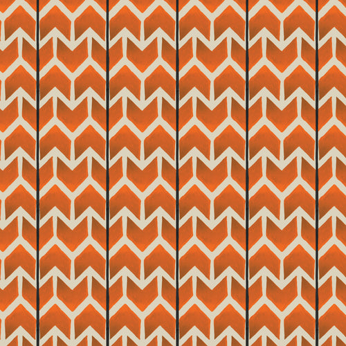 Catchii Behang Ikat Arrows orange/beige
