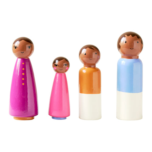 Petite Amélie Poppen voor poppenhuis «Ma Petite Famille Bougainville» – set van 4 poppetjes – 7-10 cm
