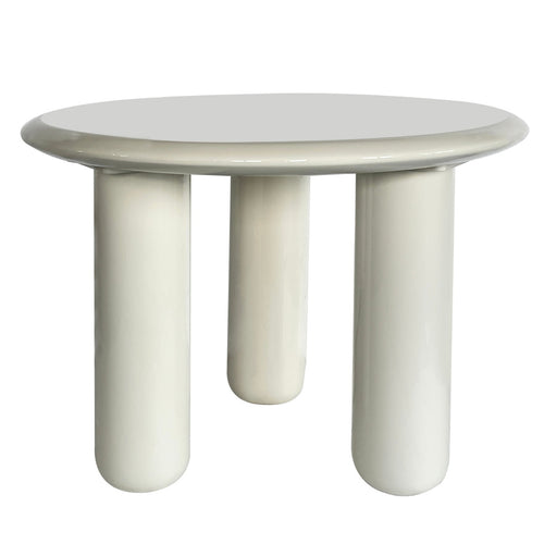 DÉJA Living Salontafel Jelsa - Rond Crème Glossy MDF - 60x60x45cm - vtwonen shop