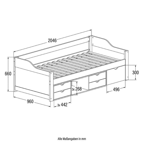 HOME DELUXE COSMOS kinderbed met laden en matras